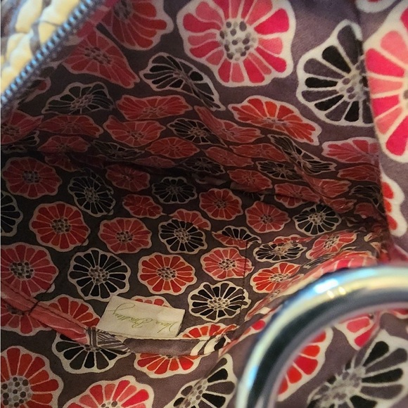 VERA BRADLEY Floral Pink Paisley Zip Pocket AdjustStrap Cross Body Messenger Bag - Picture 4 of 4